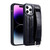 For iPhone 14 Pro Max Photo Frame Card Wallet Wrist Strap Holder Back Cover Phone Case(Black)
