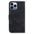 For iPhone 15 Pro 7-shaped Embossed Leather Phone Case(Black)