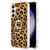 For Samsung Galaxy S23 FE 5G Electroplating Dual-side IMD Phone Case with Ring Holder(Leopard Print)