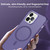 For iPhone 14 MagSafe Frosted Translucent Mist Phone Case(Dark Purple)