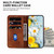 For iPhone 12 mini Lily Embossed Leather Phone Case(Brown)
