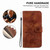 For iPhone 12 mini Lily Embossed Leather Phone Case(Brown)