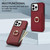 For iPhone 11 Pro Ring Card  Litchi Leather Back Phone Case(Red)