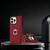 For iPhone 11 Pro Ring Card  Litchi Leather Back Phone Case(Red)