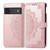 For Google Pixel 6 Pro Mandala Flower Embossed Horizontal Flip Leather Case with Holder & Three Card Slots & Wallet & Lanyard(Rose Gold)