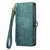 For iPhone SE 2022 /2020 /7 / 8 Geometric Zipper Wallet Side Buckle Leather Phone Case(Green)