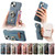 For iPhone 12 Pro Litchi Leather Oil Edge Ring Card Back Phone Case(Khaki)
