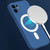For iPhone 12 Pro Max Silicone Full Coverage Shockproof Magsafe Case(Blue)