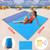 Polyester Waterproof Plaid Cloth Pocket Picnic Mat Outdoor Camping Beach Mat, Size: 2.1 x 2m(Dark Green + Gray)