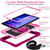 360 Degree Rotation Contrast Color Shockproof Silicone + PC Case with Holder & Hand Grip Strap & Shoulder Strap For Samsung Galaxy Tab A7 10.4 (2020) T500/T505(Rose Red+Pink)