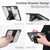 For iPad mini 6 PC+TPU Transparent Holder Pen Slot Tablet Case(Black)