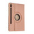 For Samsung Galaxy Tab S9+ 360 Degrees Rotation Holder Litchi Texture Leather Tablet Case(Rose Gold)