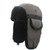 Winter Outdoor Padded Adjustable Head Circumference Ski Hat Warm Ear Protected Cap Flight Hats (Gray Black Fur)