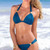 2 PCS 2 in 1 Sexy Large Swimsuit Push Up Bikini Women Swimwear Beach Bikini Female Swimsuit Swimming Bathing Suit, Size:XXL(Sky Blue)