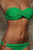 2 PCS Summer Sexy Women Bikini Set Beachwear Push Up Bathing Suits, Size:S(Green)