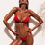 2 PCS Padded Push Up Ladies Beach Wear Printed Bandage Bikini Set, Size:L(Yellow)