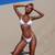 2 PCS Padded Push Up Ladies Beach Wear Printed Bandage Bikini Set, Size:L(Yellow)