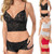 3PCS Sexy Lace Ladies Underwear Bra And Panty Set, Size:M(Black) 3PCS Sexy Lace Ladies Underwear Bra And Panty Set, Size:M(Black)