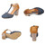 Thick Heel Suede Versatile High Heel Sandals for Women, Shoe Size:35(Black)