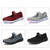 Women Casual Mesh Flat Shoes Soft Sneakers, Size:41(Dark gray)