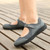 Women Casual Mesh Flat Shoes Soft Sneakers, Size:41(Dark gray)