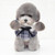 Dog Shawl Small Cloak Pet Bow Ttie Saliva Towel Pet Accessories, Size:S(Navy Blue Grid)