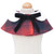 Dog Shawl Small Cloak Pet Bow Ttie Saliva Towel Pet Accessories, Size:S(Navy Blue Grid)