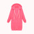 Women Hooded Long Sleeved Sweater In The Long Coat, Size:M(Phosphor)