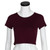Round Neck Exposed Navel Shirt Body Short Sleeve T-shirt, Size: S(Fuchsia)