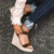 Fish Mouth Wedge Bottom Belt Buckle Hemp Rope Women Sandals, Size:43(Snake)