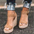 Fish Mouth Wedge Bottom Belt Buckle Hemp Rope Women Sandals, Size:43(Snake)