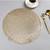 2 PCS Fashion Round Hollow Placemats PVC Table Mats Coffee Cup Pad(Red)