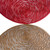 2 PCS Fashion Round Hollow Placemats PVC Table Mats Coffee Cup Pad(Red)