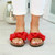 Women Slippers Sommer Torridity Slipper, Size:41(Red)