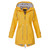 Women Waterproof Rain Jacket Hooded Raincoat, Size:XXXXL(Yellow)