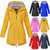 Women Waterproof Rain Jacket Hooded Raincoat, Size:XXXXL(Navy Blue)