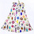 Baby Girls Fashion Donut Print Sleeveless Dress, Kid Size: 110 Yards(White)