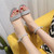 Women Summer Open Toe Sandals, Size:40(Pink)