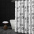 Bathroom Thick Waterproof Shower Curtain, Size:180X200cm, Style:with Copper Buckle