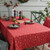 Linen Cotton Christmas Party Tablecloth Rectangle Bronzing Dinning Table Cover, Size:140x300cm(Red) Linen Cotton Christmas Party Tablecloth Rectangle Bronzing Dinning Table Cover, Size:140x300cm(Red)