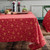 Linen Cotton Christmas Party Tablecloth Rectangle Bronzing Dinning Table Cover, Size:140x300cm(Red) Linen Cotton Christmas Party Tablecloth Rectangle Bronzing Dinning Table Cover, Size:140x300cm(Red)
