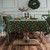 Linen Cotton Christmas Party Tablecloth Rectangle Bronzing Dinning Table Cover, Size:140x260cm(Green)
