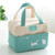 Portable Aluminum Foil Lunch Box Bag Cartoon Thick Insulation Bag Canvas Lunch Bag(Blue)