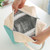 Portable Aluminum Foil Lunch Box Bag Cartoon Thick Insulation Bag Canvas Lunch Bag(Blue)