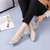 Women Shoes Hollow Rhinestone Pumps, Size:37(Beige White)