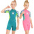 DIVE & SAIL M150656K Children Diving Suit 2.5mm One-piece Warm Swimsuit Short-sleeved Cold-proof Snorkeling Surfing Anti-jellyfish Suit, Size: L(Pink)