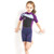 DIVE & SAIL WS-18813 2.5mm Children Warm Diving Suit One-piece Short-sleeved Sunscreen Snorkeling Suit Drifting Cold-proof Swimming Suit, Size: L(Black Purple Sleeve)