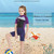 DIVE & SAIL WS-18813 2.5mm Children Warm Diving Suit One-piece Short-sleeved Sunscreen Snorkeling Suit Drifting Cold-proof Swimming Suit, Size: L(Black Purple Sleeve)