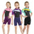 DIVE & SAIL WS-18813 2.5mm Children Warm Diving Suit One-piece Short-sleeved Sunscreen Snorkeling Suit Drifting Cold-proof Swimming Suit, Size: L(Black Purple Sleeve)