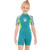 DIVE & SAIL M150656K Children Diving Suit 2.5mm One-piece Warm Swimsuit Short-sleeved Cold-proof Snorkeling Surfing Anti-jellyfish Suit, Size: M(Green)